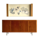 Sideboard and Matching Decorative Art Piece from the Cruise Liner "SS Rotterdam"