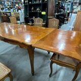Louis XV extendable cherry dining table