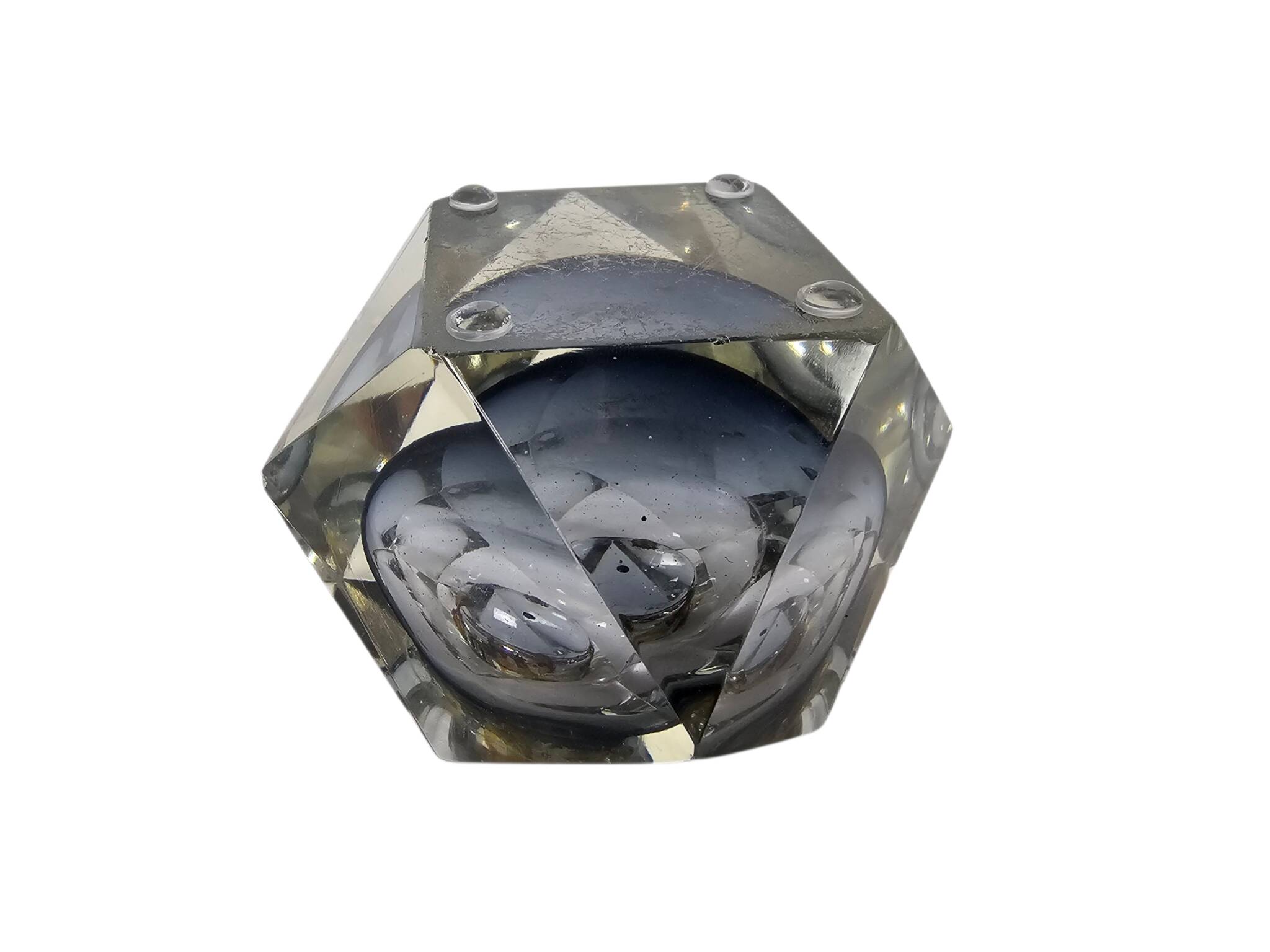 Murano - Sommerso - Faceted glass - tealight holder - Flavio Poli - Italy -