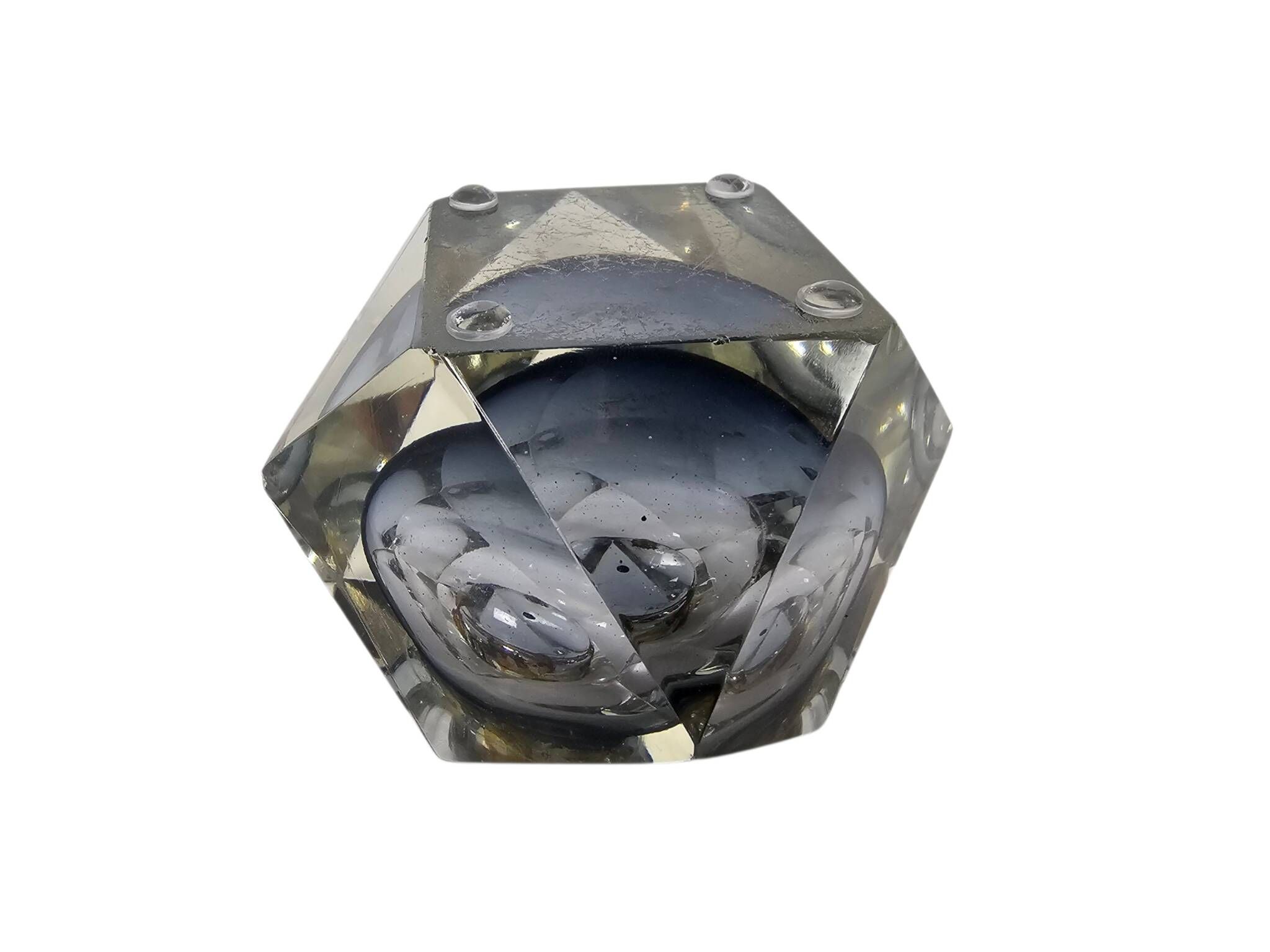 Murano - Sommerso - Faceted glass - tealight holder - Flavio Poli - Italy -