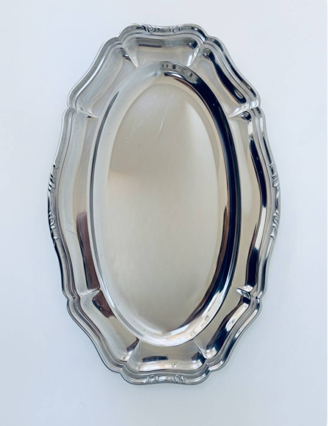 Set of stainless steel dishes - 1980s design