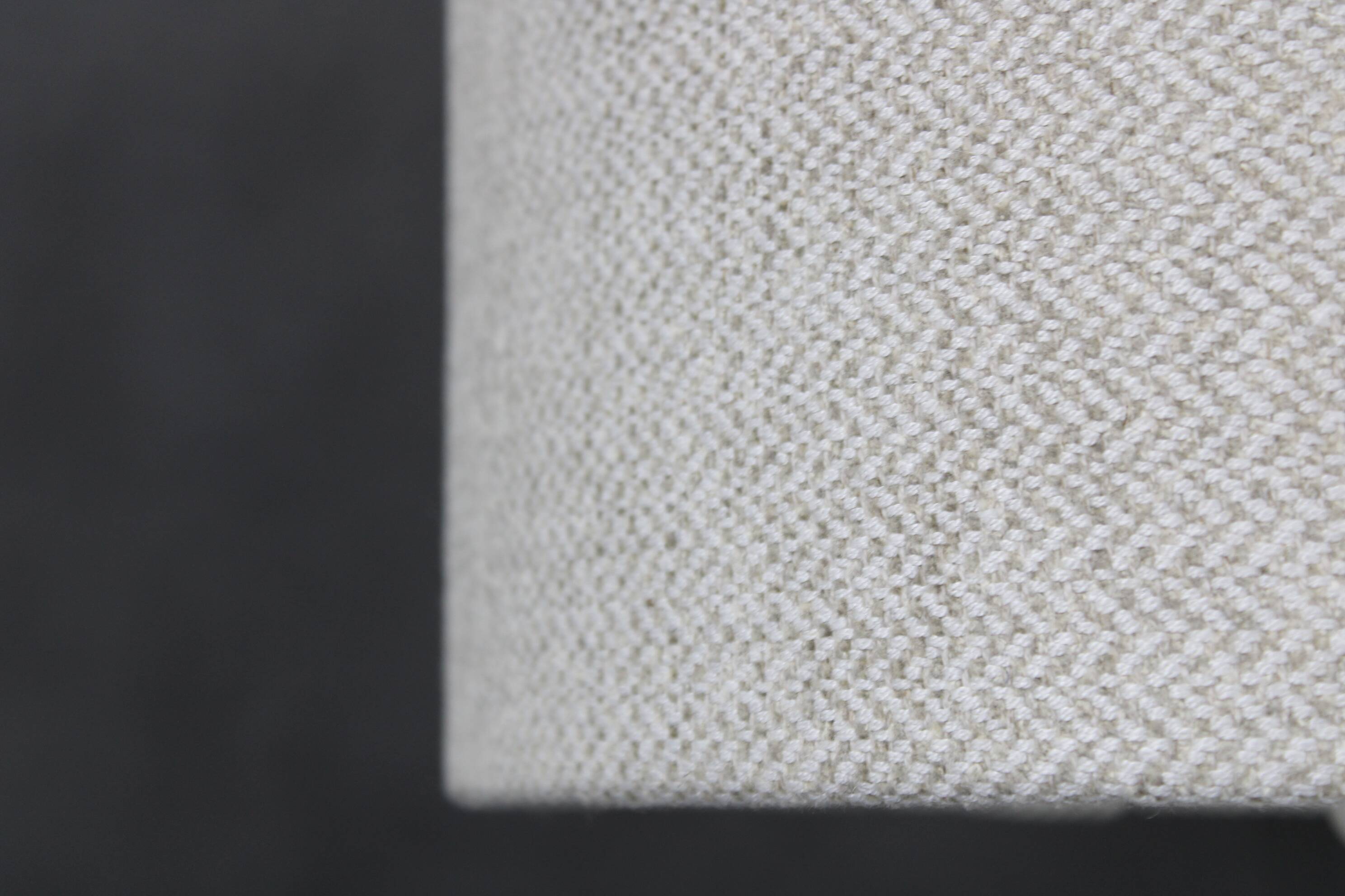 1970s Italian Glass Table Lamp with Boucle Fabric Shade