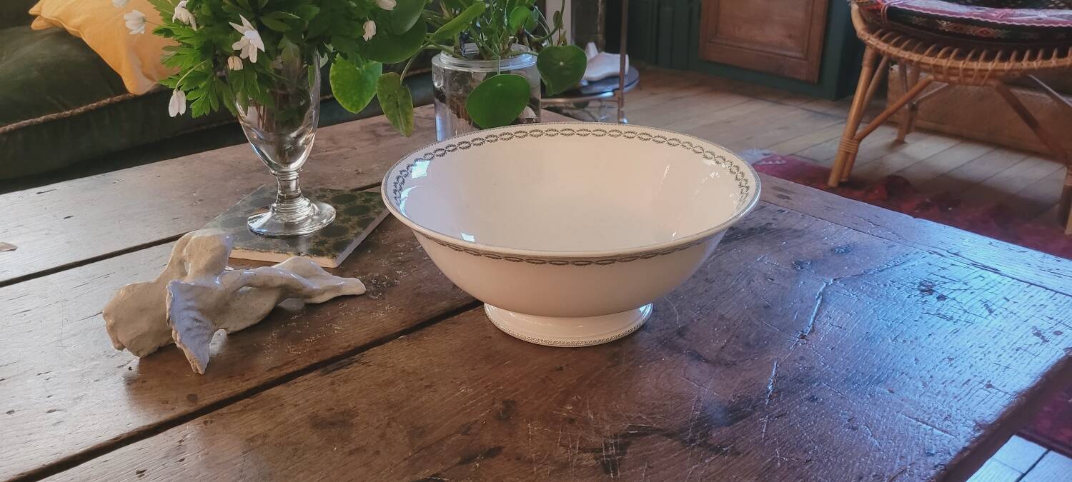 Sarreguemines iron earth salad bowl