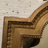 Louis XVI style mirror in wood and gilded stucco XIX century