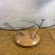Vintage Tokyo Twist Swivel Coffee Table – Extendable Glass Top Stylish
