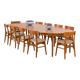 Henning Kjaernulf attributed extra large teak table with 4 inner leaves for Soro, Denmark 1960s