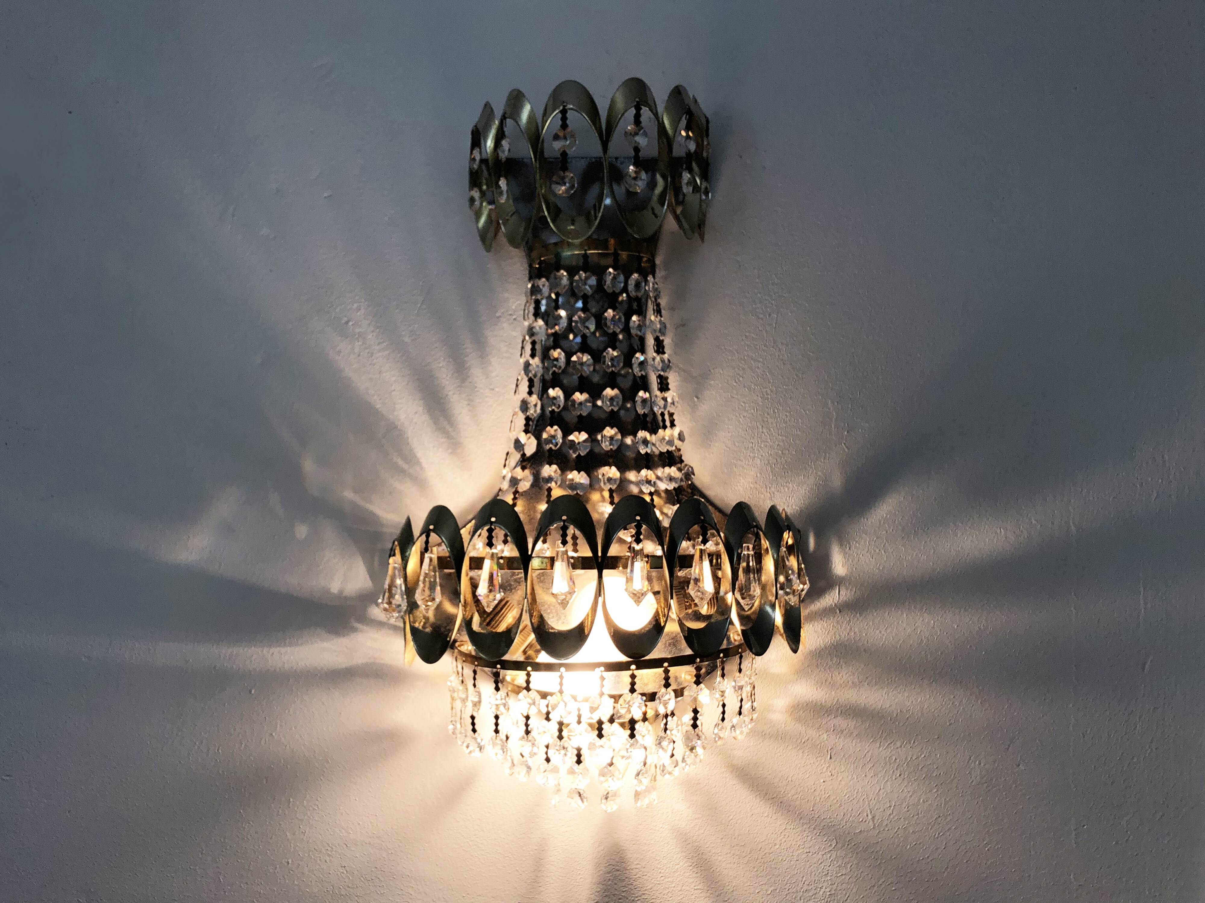 Pair of double hot air balloon wall sconces, 60s