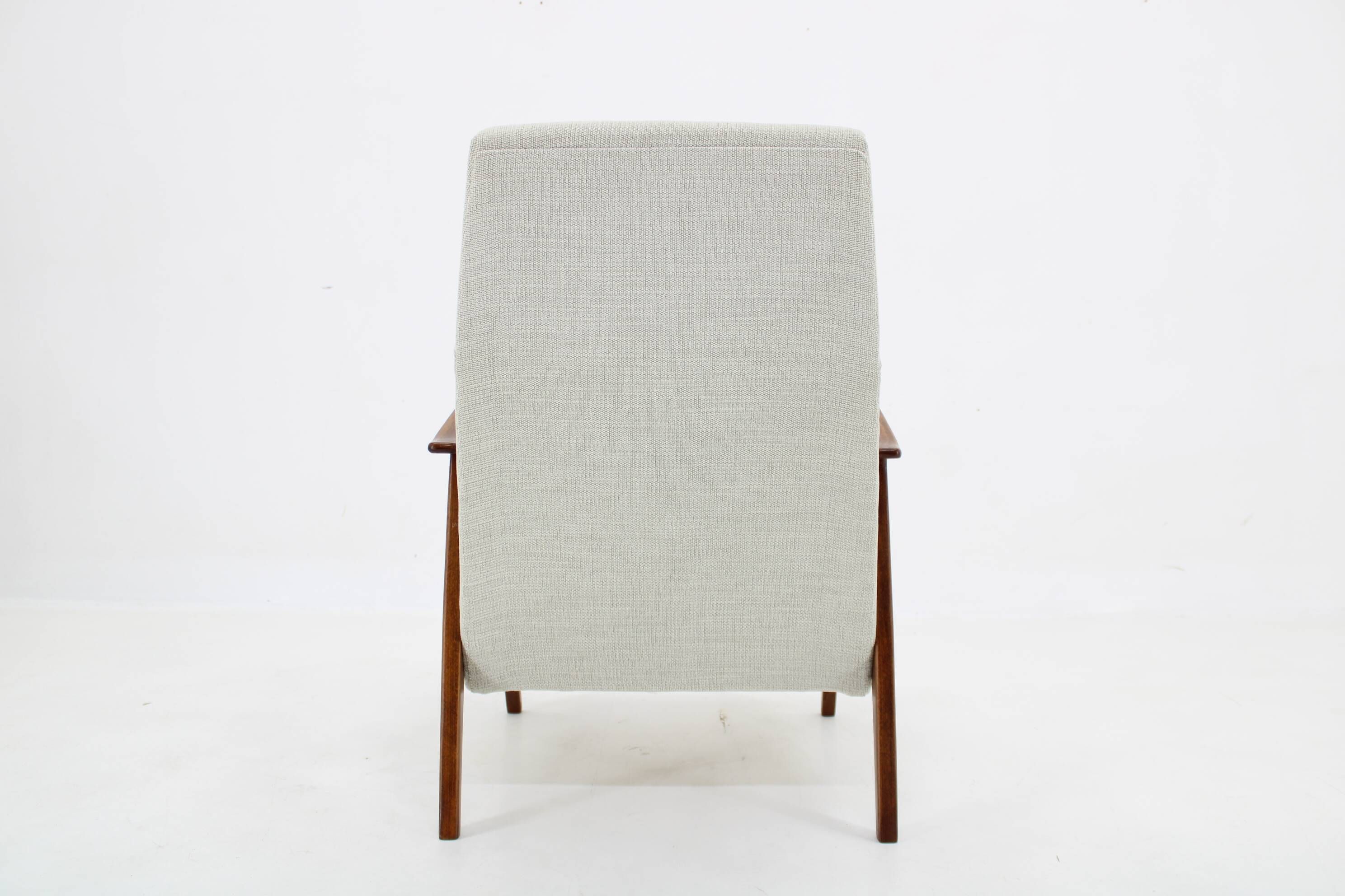 Restored beech armchair from the 1960s, Czechoslovakia