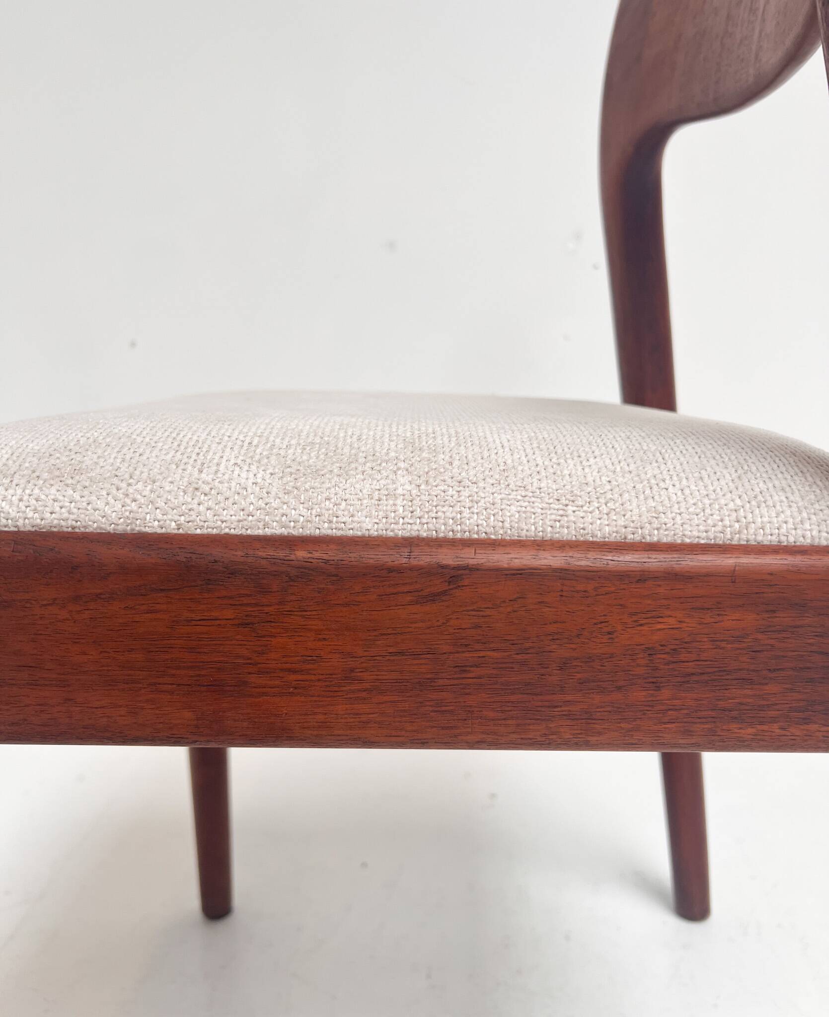 Set reupholstered Ole chairs by Niels Koefoed (2), 1960s