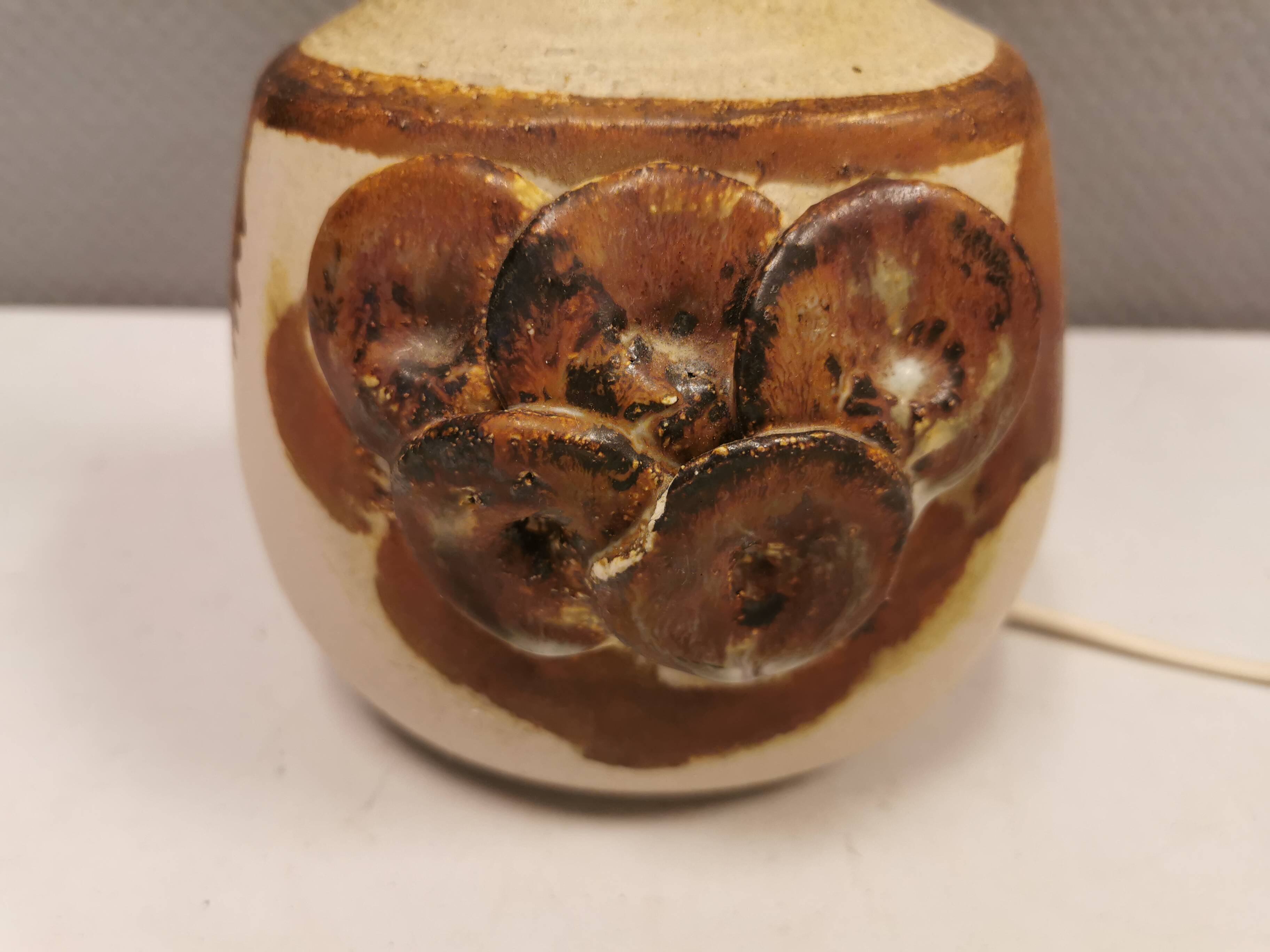 Ceramic table lamp designed by Axel Larsen Denmark for his own company Axella 1970s