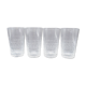 Set of 4 chiselled cups