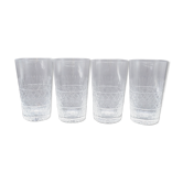 Set of 4 chiselled cups