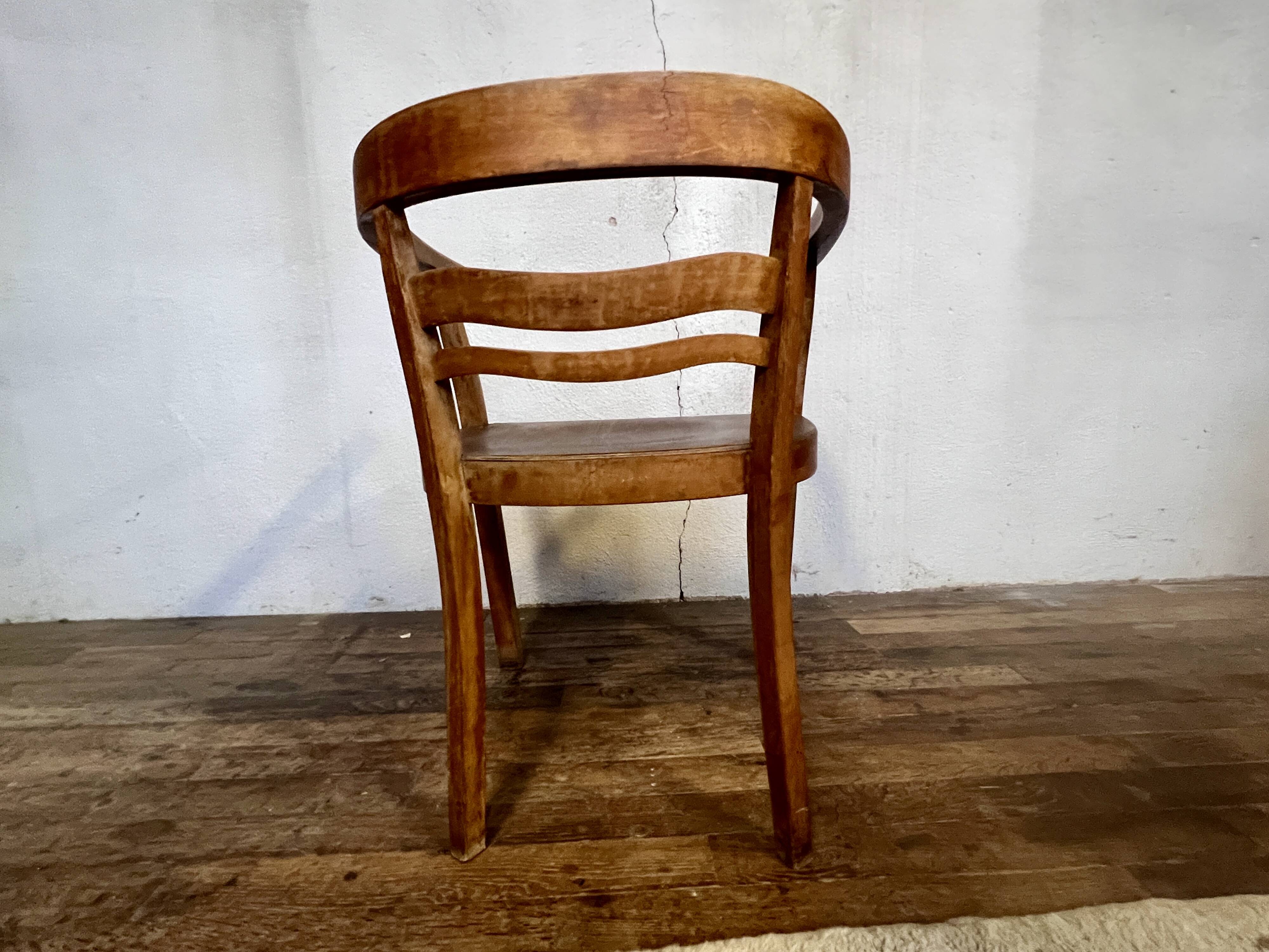 Vintage beech armchair