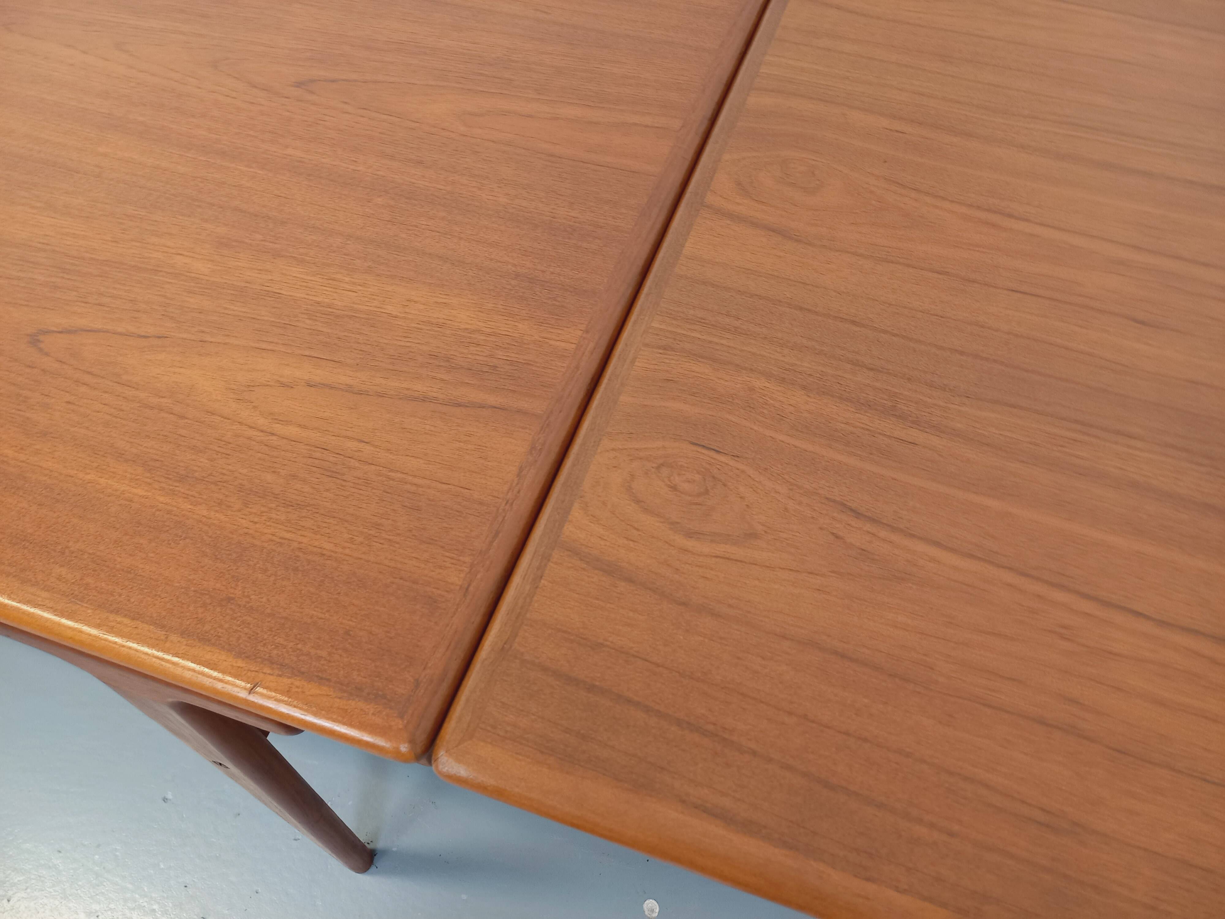 Vintage rectangular Scandinavian dining table by Ejvind A. Johansson teak