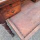 French antique watchmaker's bench – Table with drawers, vice, and original sliding leather surface – circa 1900