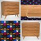 Commode  pieds compas bois brut 1950