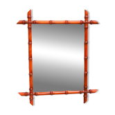 Vintage faux bamboo mirror 1970s