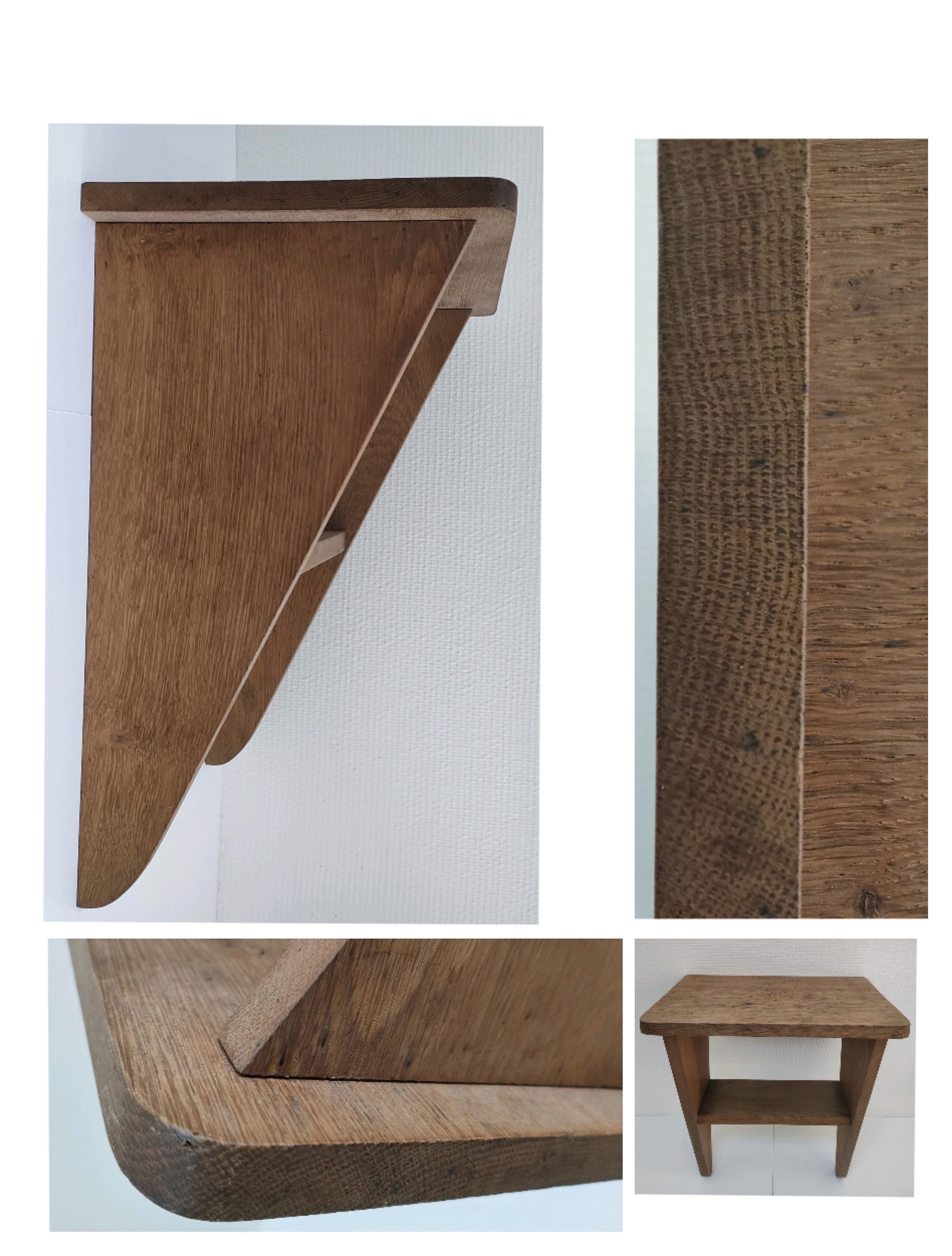 Shelf solid oak patinated years 50-60 years