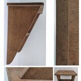 Shelf solid oak patinated years 50-60 years