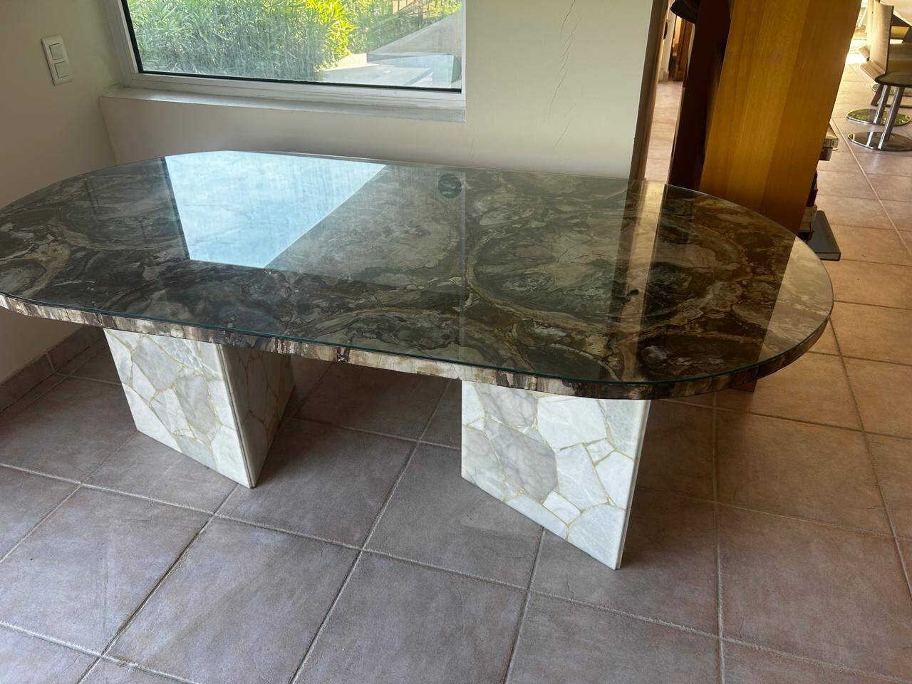Silicified wooden table from Madagascar