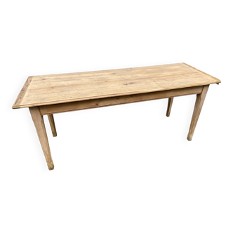 large farm table 185 cm in raw natural fir wood