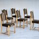 Années 1970, ensemble de 6 chaises de salle à manger danoises, bon état d'origine.