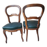 Pair of antique scroll chairs