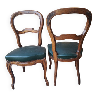 Paire de chaises volutes anciennes