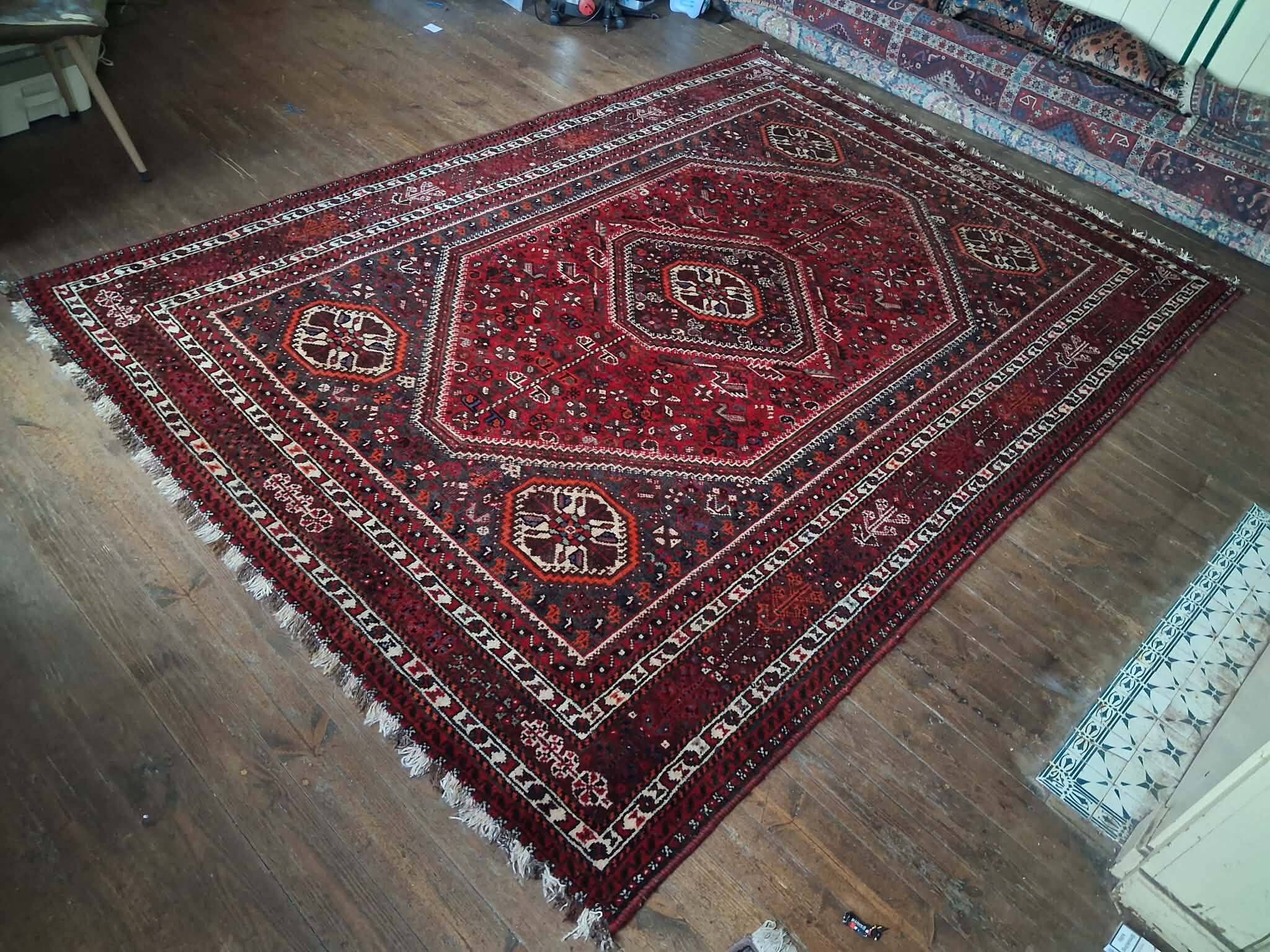 Tapis Persan Qashqaï fait main 316x220cm