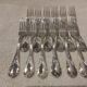 12 silver-plated dessert forks by Christofle Marly, 18.8cm