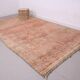 Peach Vintage Moroccan Rug 203 x 331 cm, Berber Shag Rug, Handmade Boho Rug