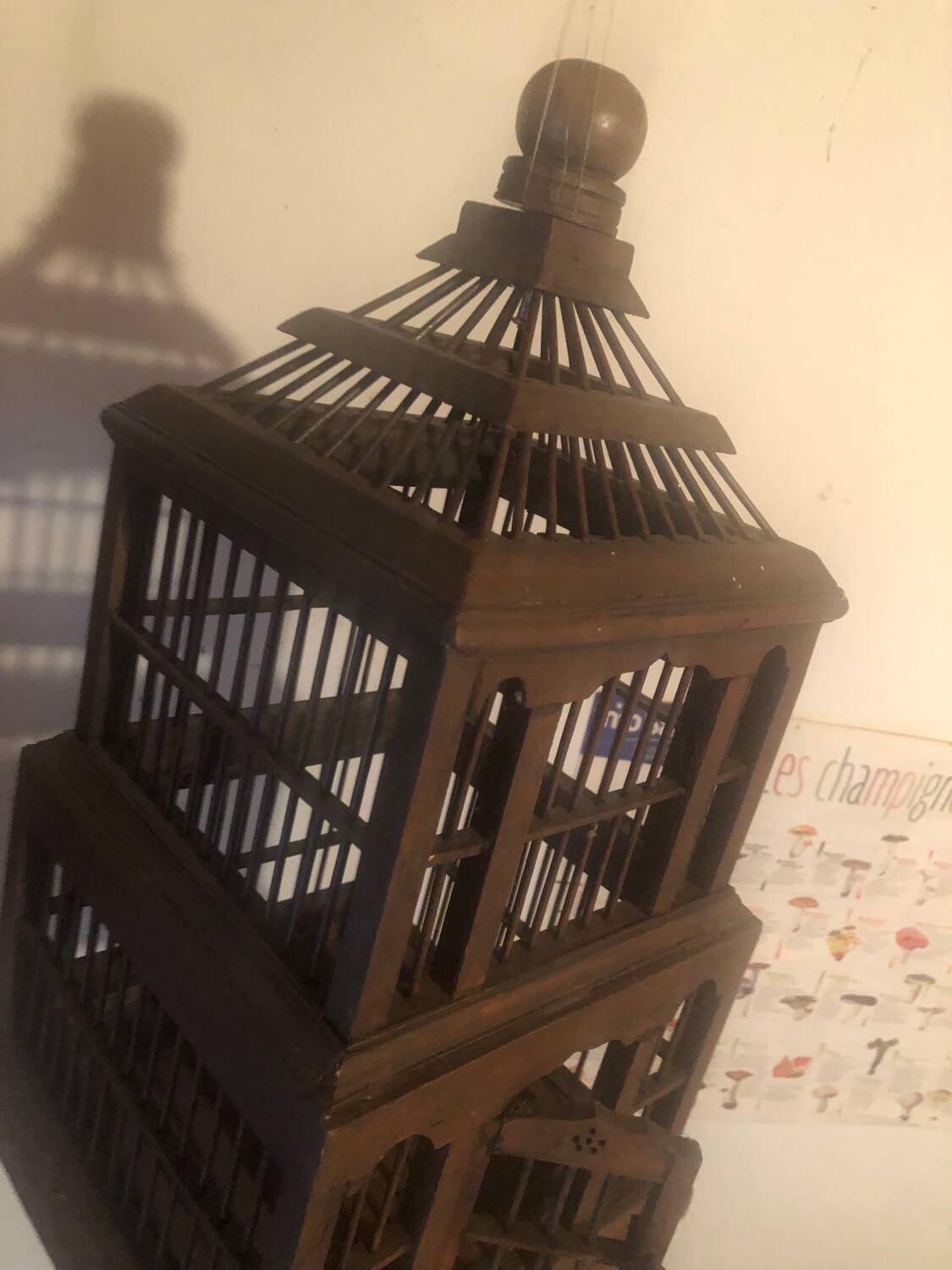 Wooden birdcage