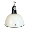 Lampe à Suspension Industrielle Soviétique en Émail Blanc, 1960s