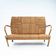 Japanese bamboo rope handmade highback sofa