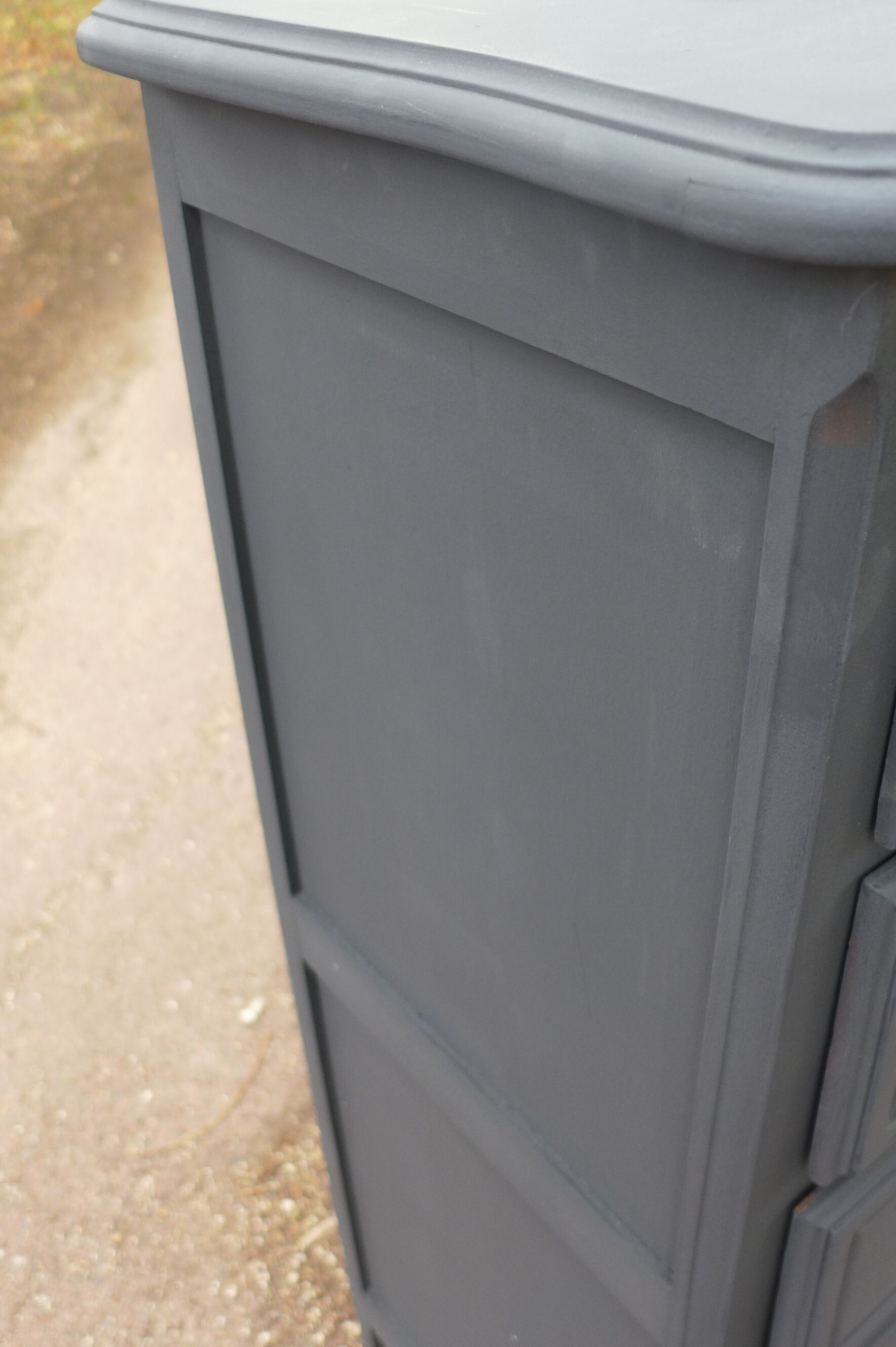 Renovated black chest of drawers