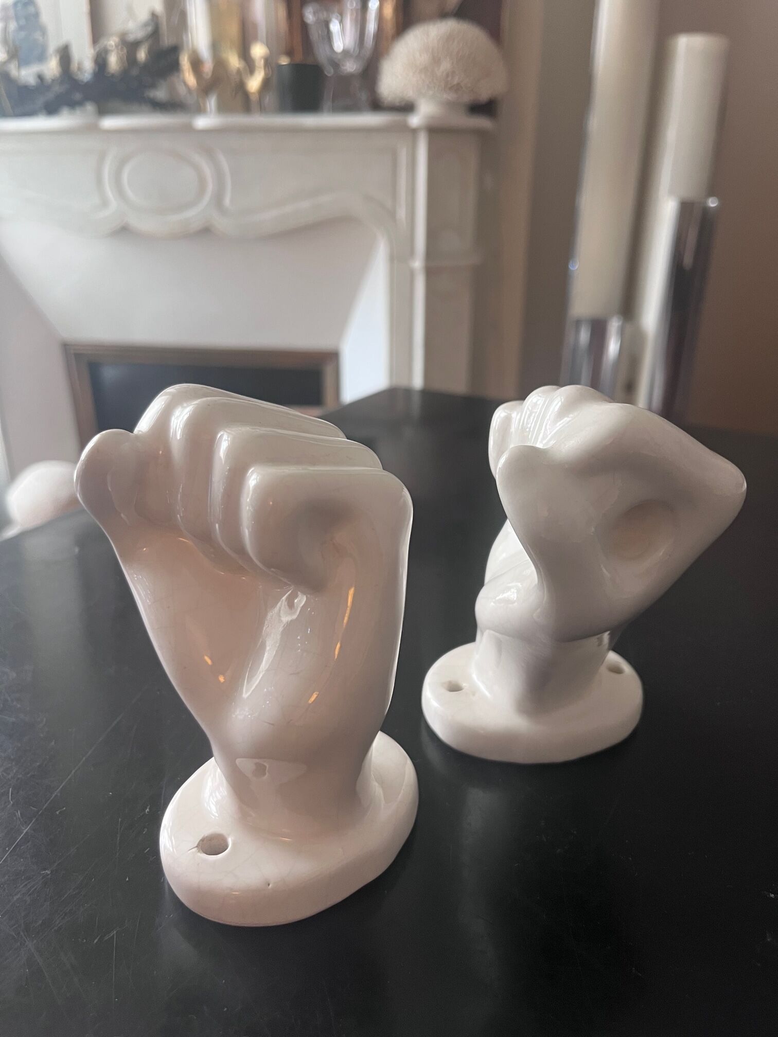Pair of candle holders