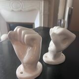 Pair of candle holders
