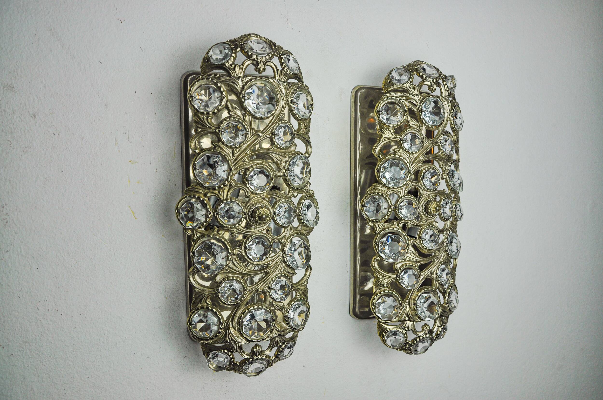 Pair of Palwa wall lights by Ernest Palm, 1960, Spain