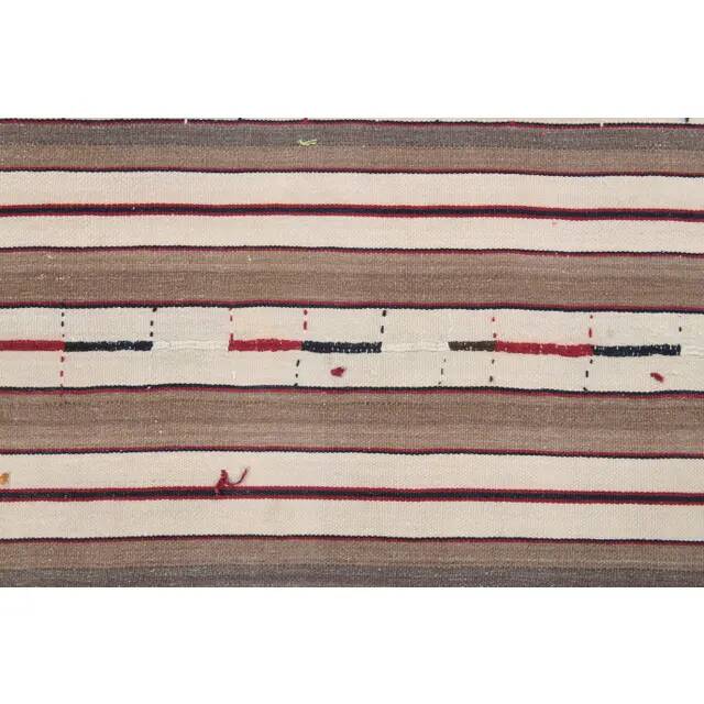 Vintage Turkish Oushak handmade wool cotton brown kilim area rug 166x230