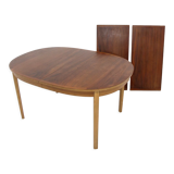 Scandinavian walnut dining table, Sweden, 1960