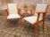 Pair of 1950s armchairs with compass legs.