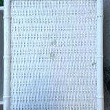 small white rattan cabinet 3 drawers