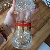 Carafe ancienne vintage verre ciselé
