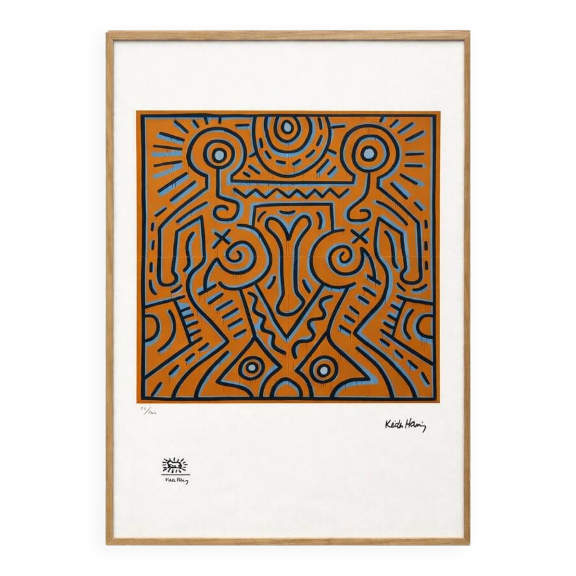 Keith Haring. Numbered colour silkscreen. 1990s.
