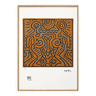 Keith Haring. Numbered colour silkscreen. 1990s.