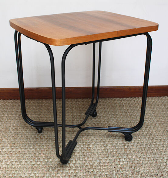 Wood and metal table