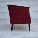 Années 1950, canapé danois 2 places, très bon état d'origine, bois de frêne.