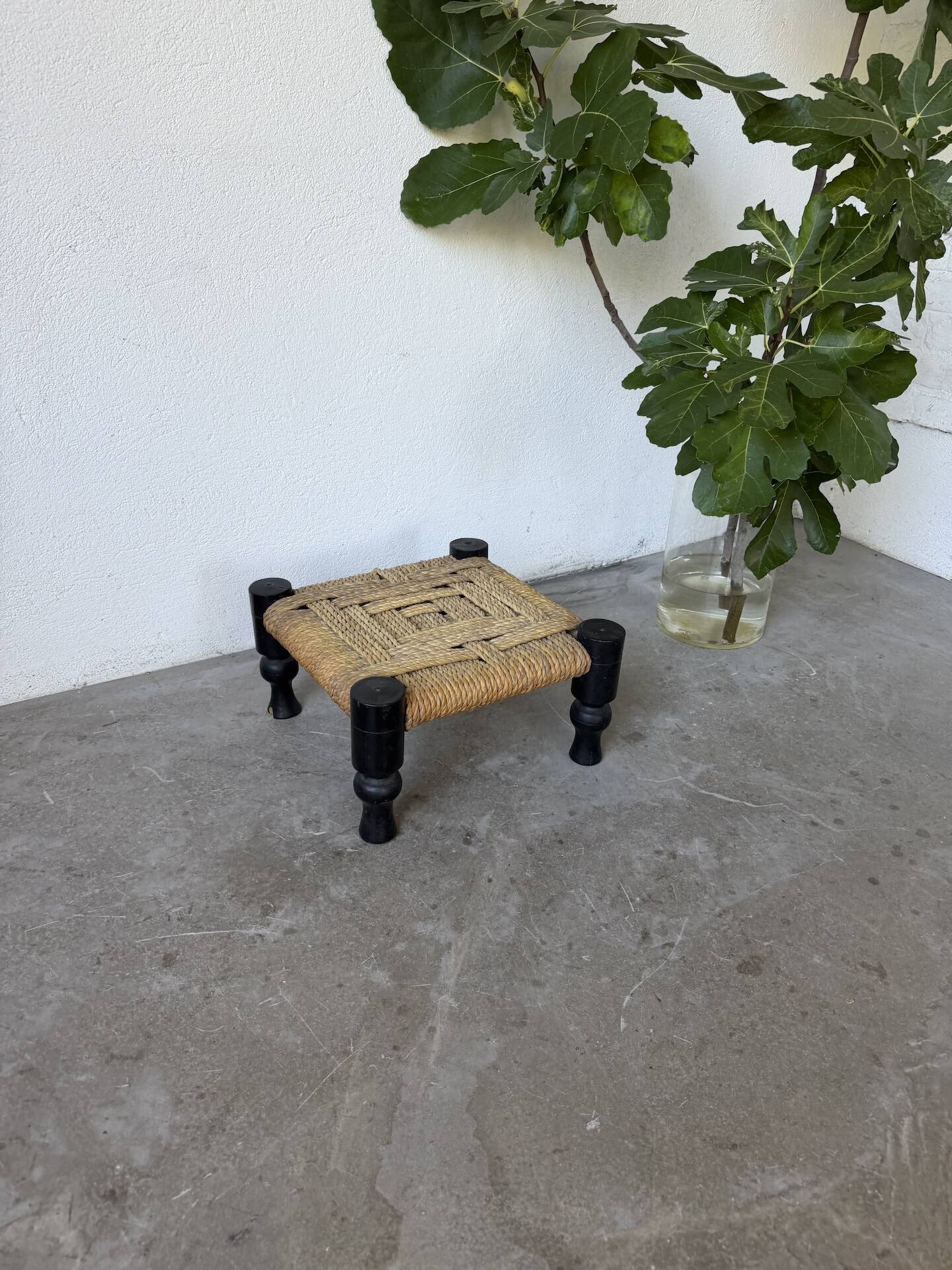 Small low stool or footrest DLC Audoux Minet