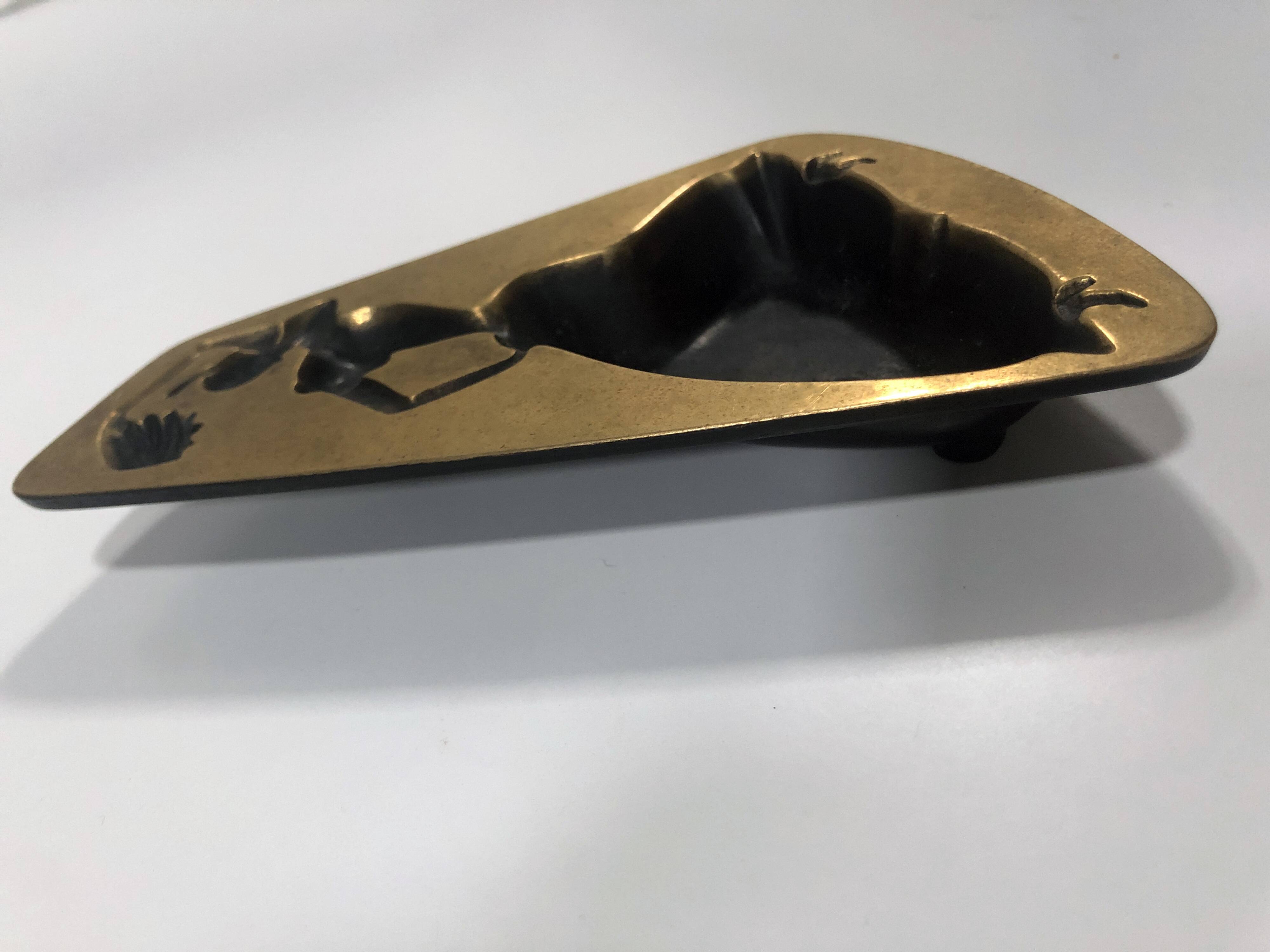 Vintage ashtray • gitanes • solid copper • max ponty • 1950-1960