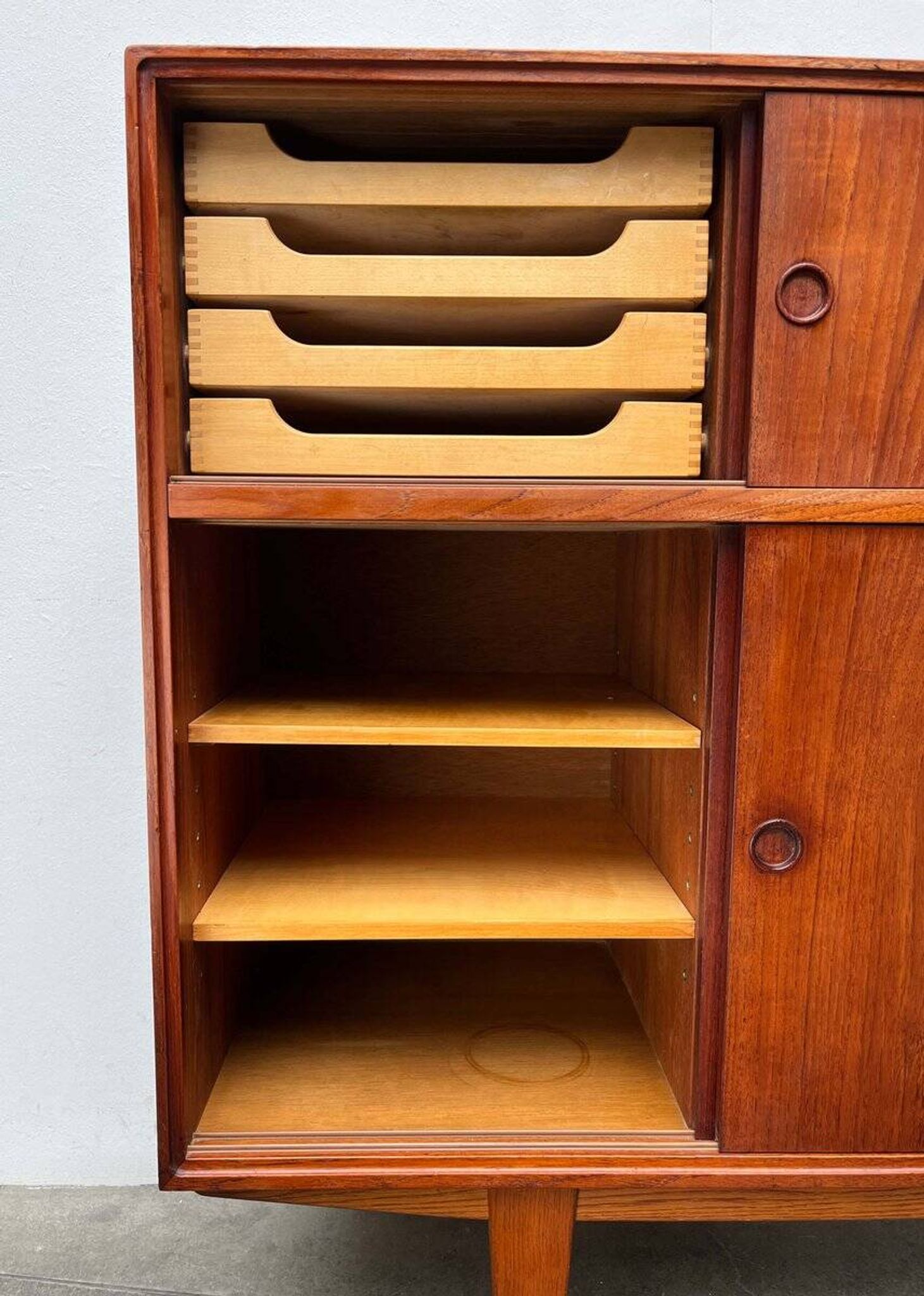 Modern Danish mid-century enfilade, teak, 1960s